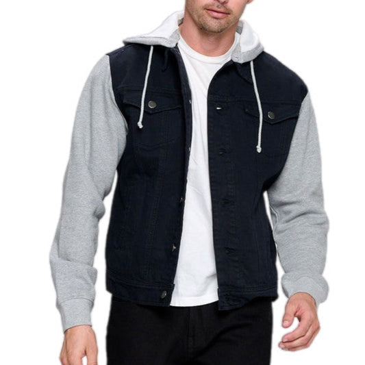 Denim Jacket with Fleece Hoodies