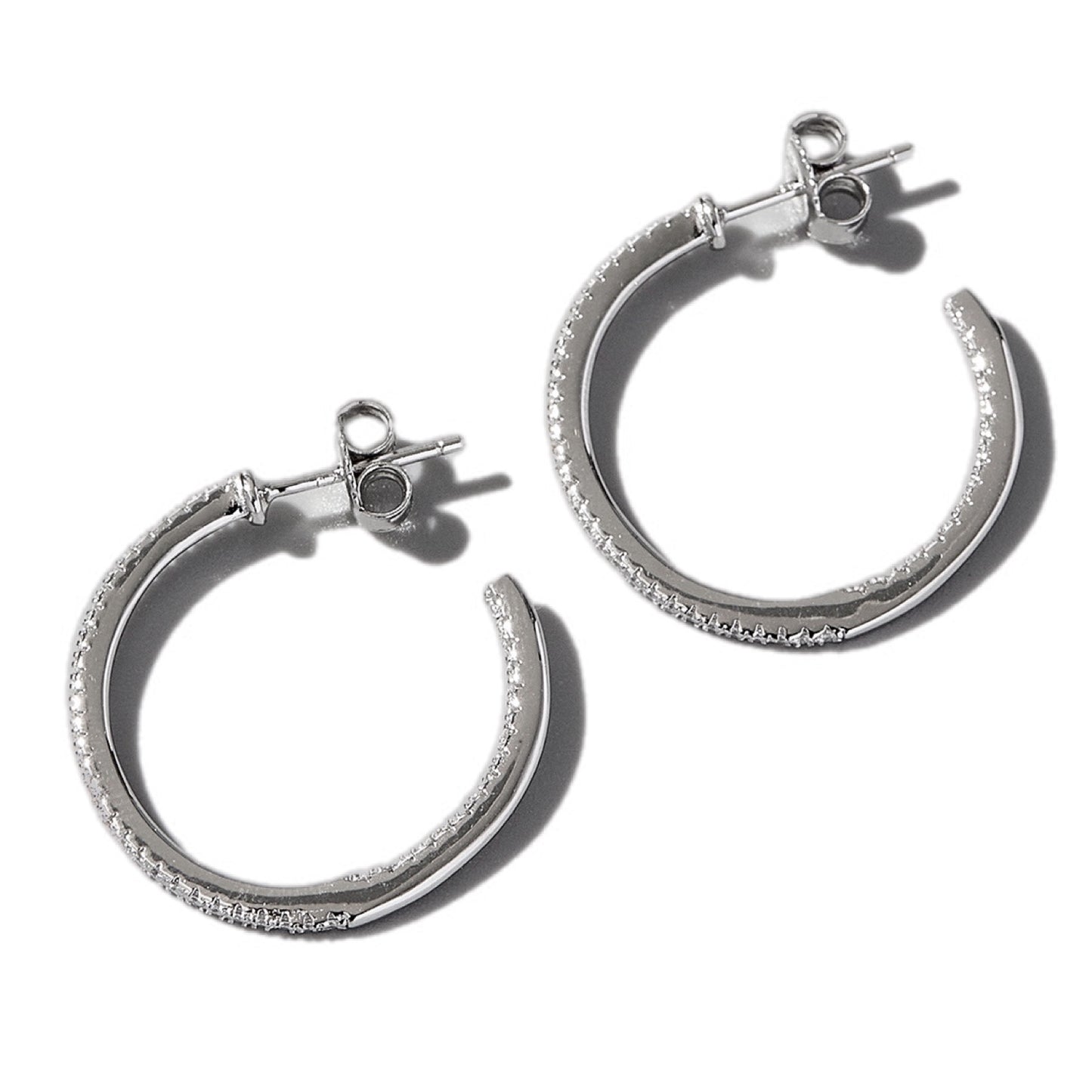 ZC Sterling Silver C-Hoop Earrings