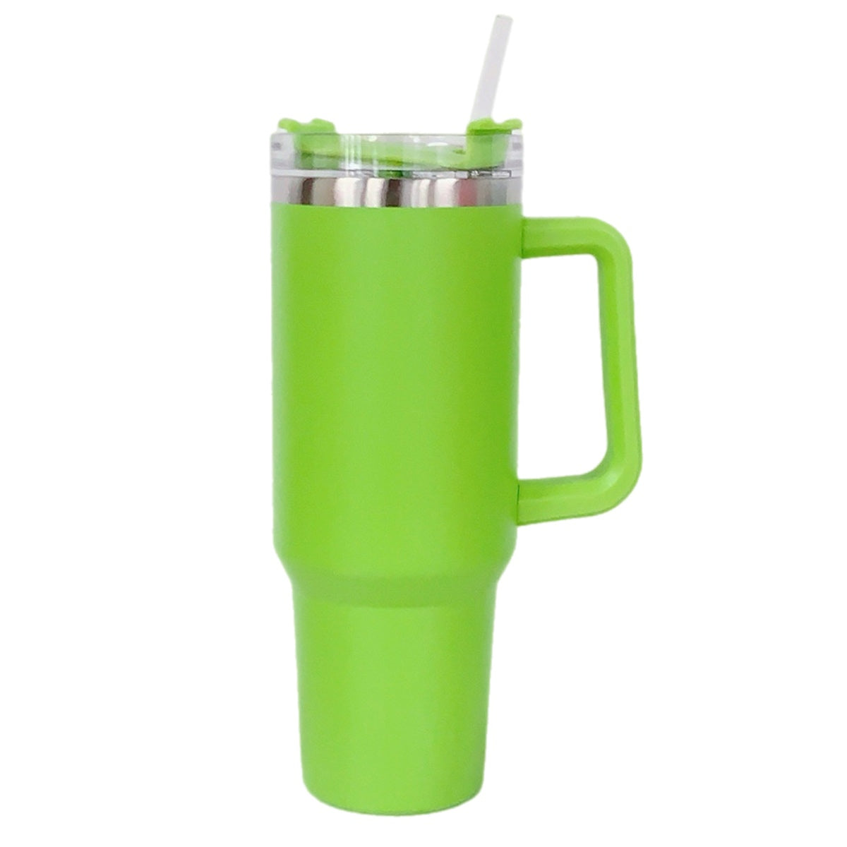 40 Oz Stainless Steel Tumbler with Handle and Straw