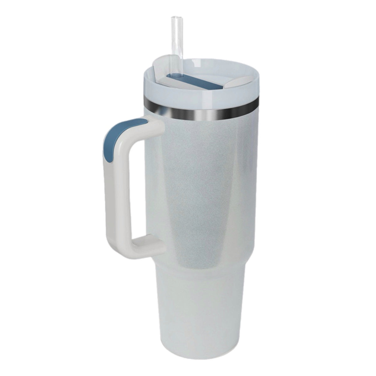 40 Oz Tumbler with Handle and Straw