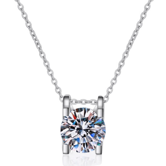 Elegant Moissanite Solitaire Pendant Necklace