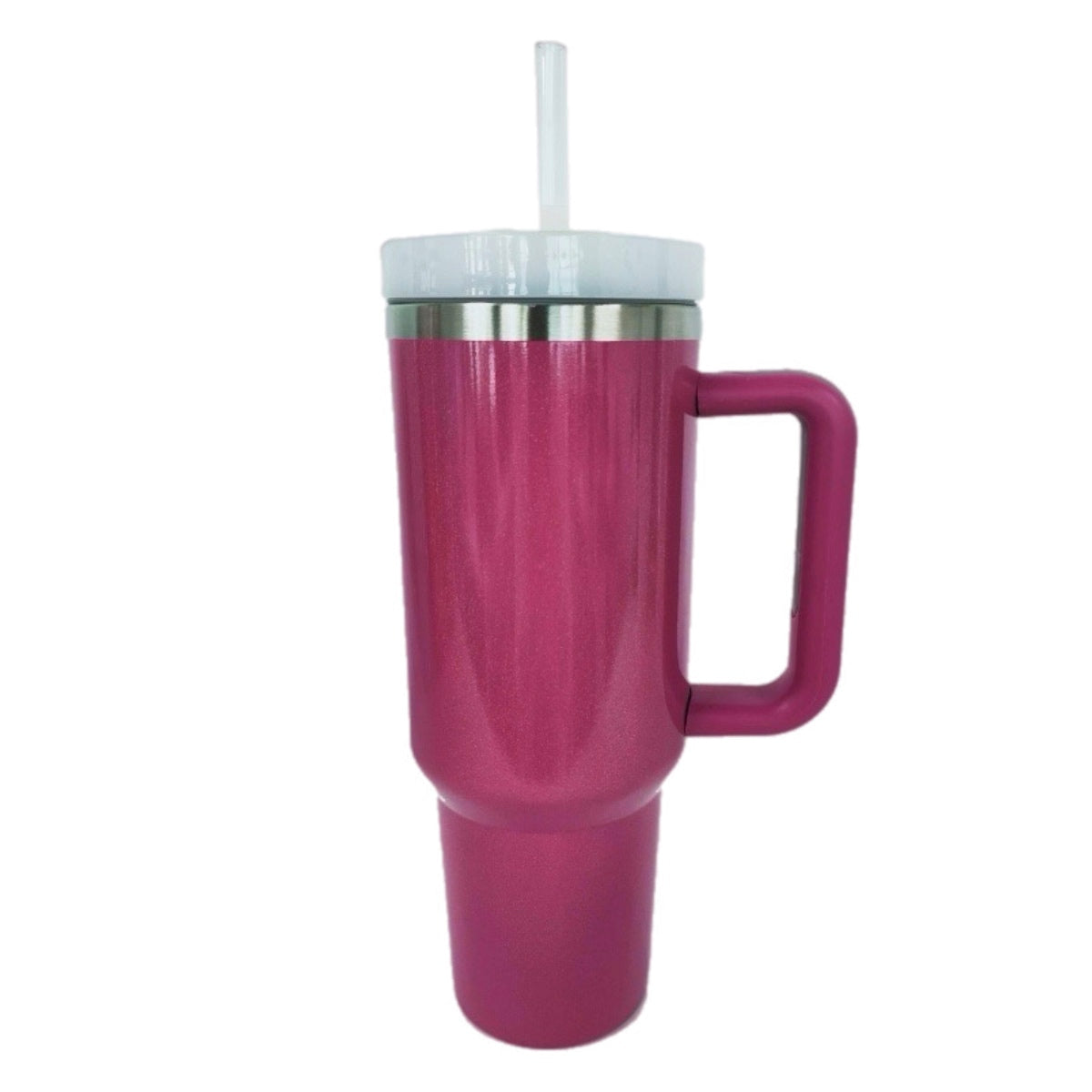 40 Oz Tumbler with Handle and Straw