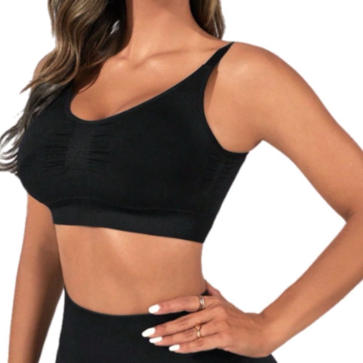 Scoop Neck Cropped Active Bra