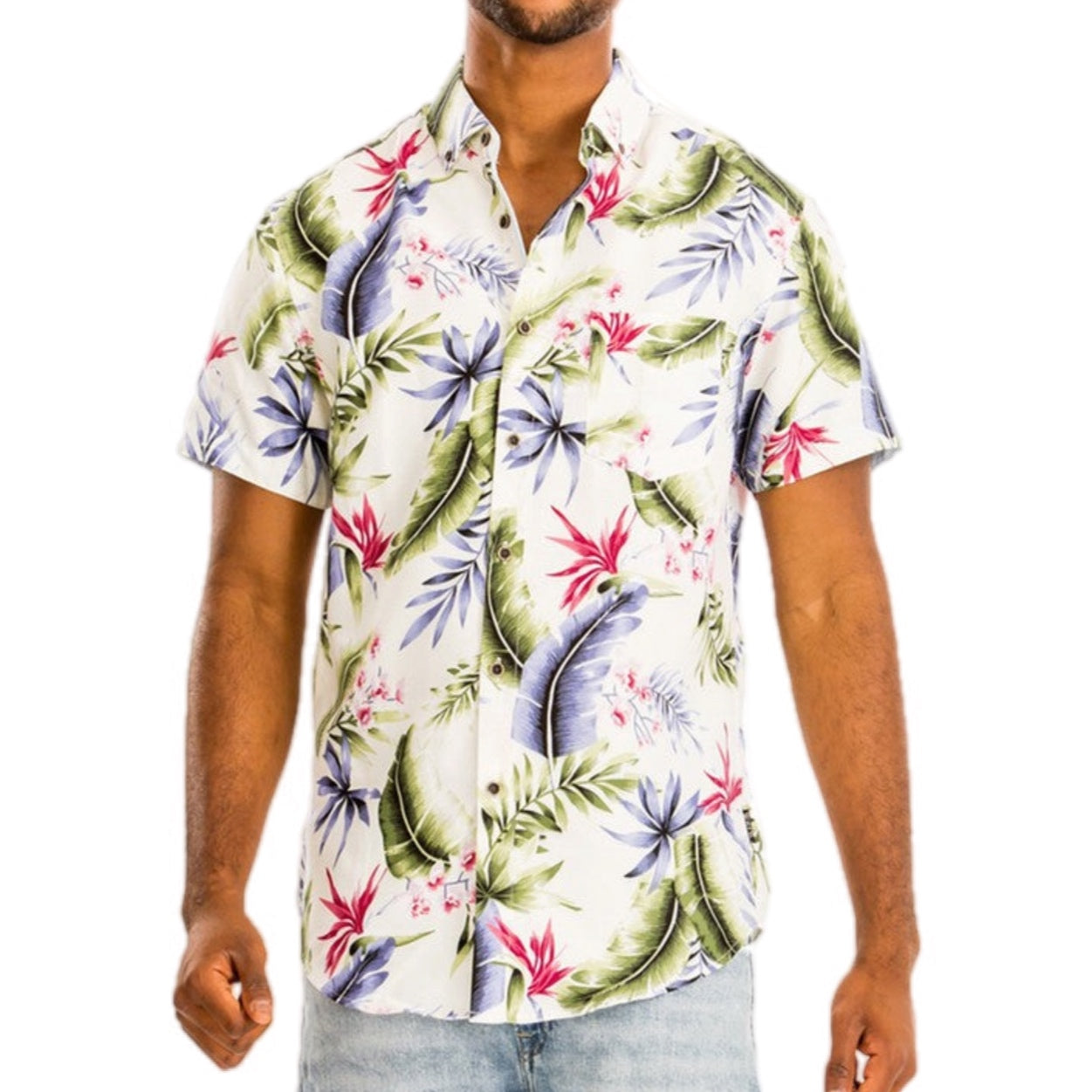 Garden Oasis Floral Print Shirt