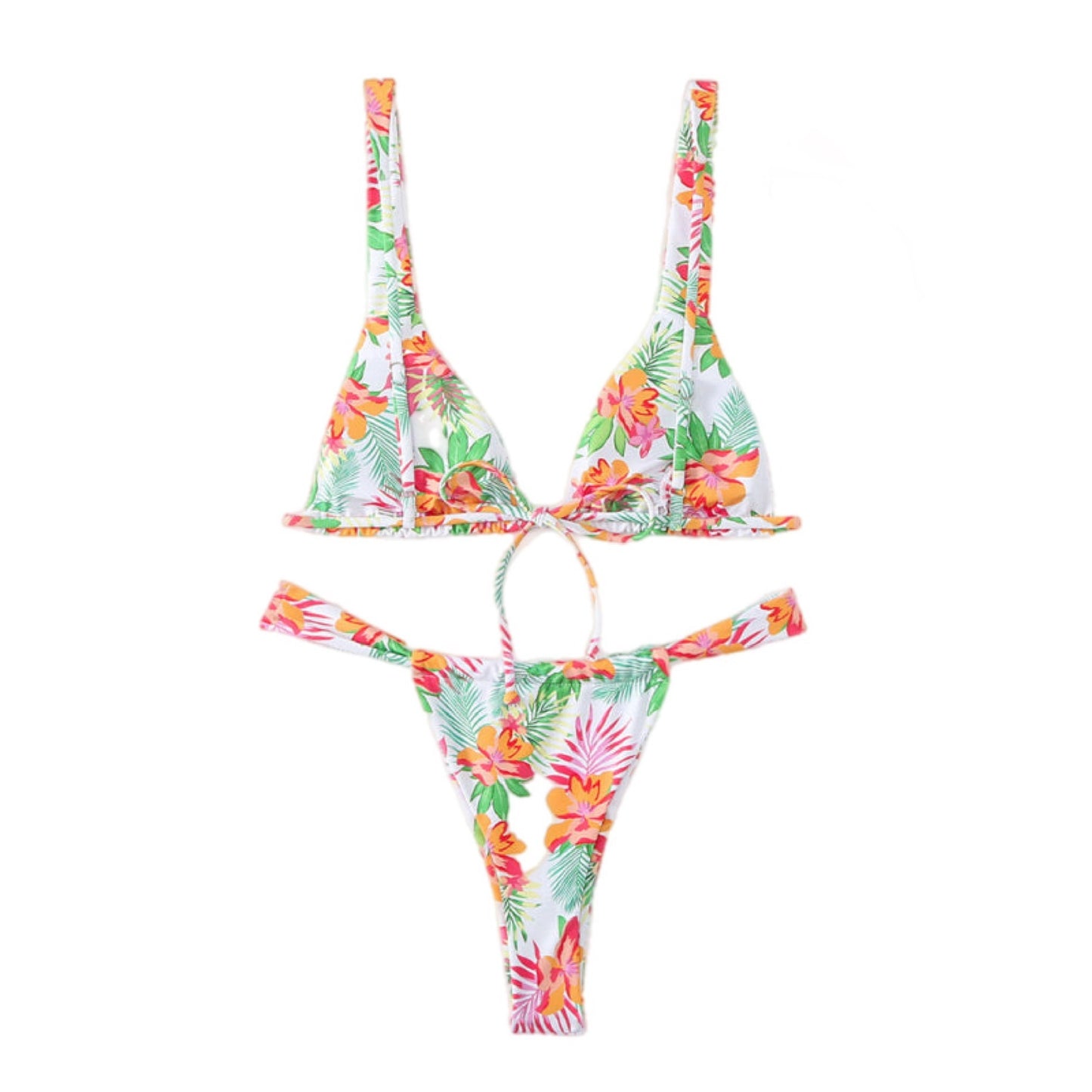 Floral Backless Bikini