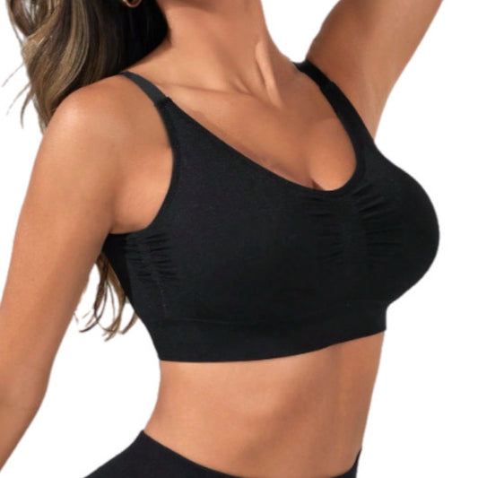 Scoop Neck Cropped Active Bra