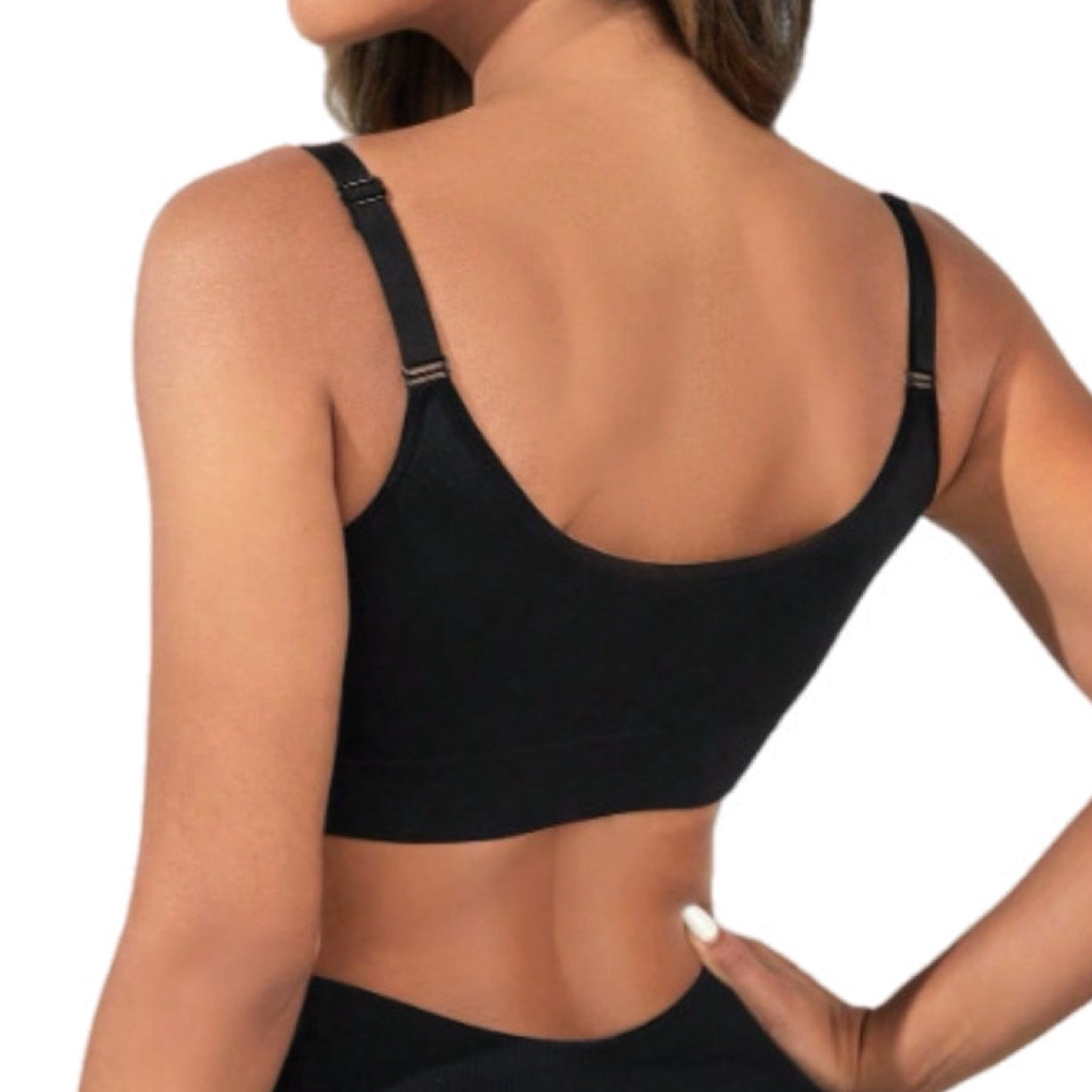 Scoop Neck Cropped Active Bra