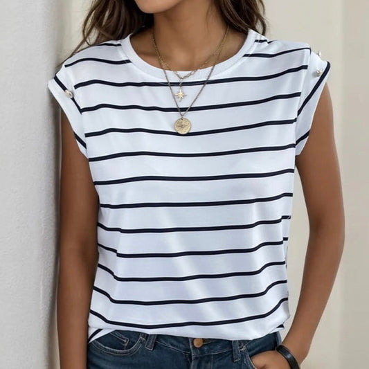 Sleeveless Striped T-Shirt