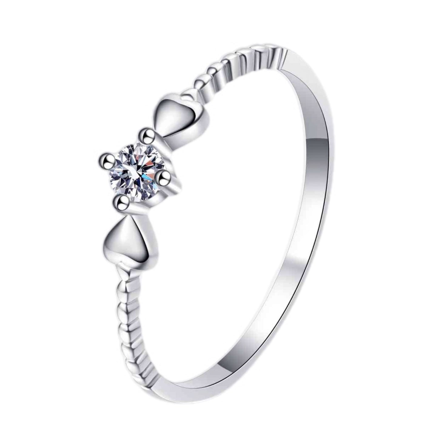 Sterling Silver Moissanite Ring