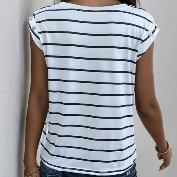 Sleeveless Striped T-Shirt