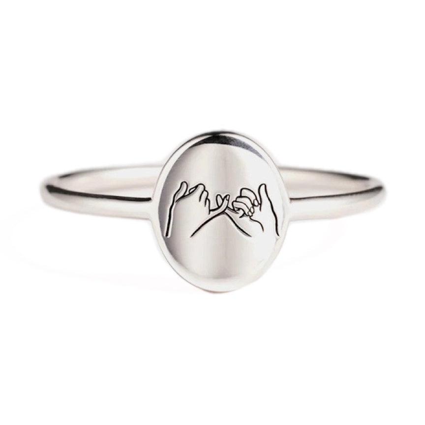 "Promise Me" Sterling Silver Engraved Ring