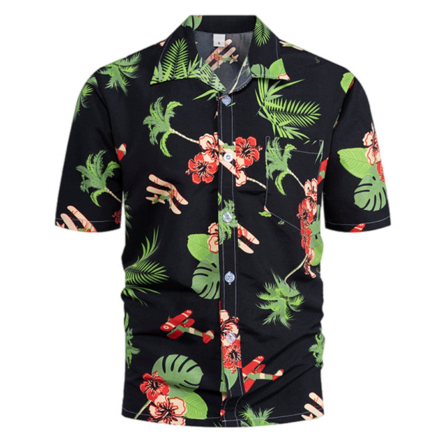 Short Sleeve Button Up Hawaiian Shirt