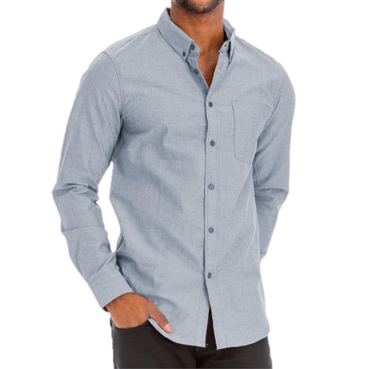 Classic Comfort Long Sleeve Button-Down Shirt