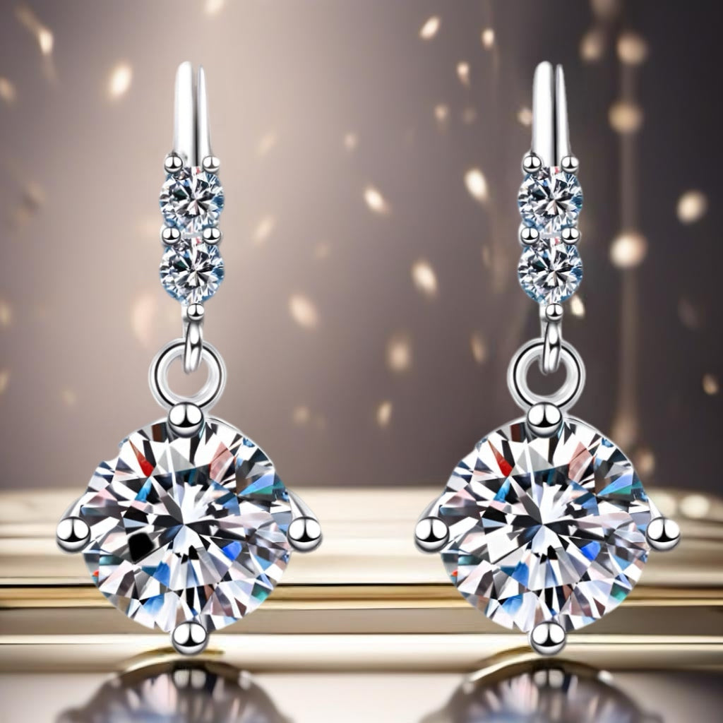 Moissanite Drop Earrings