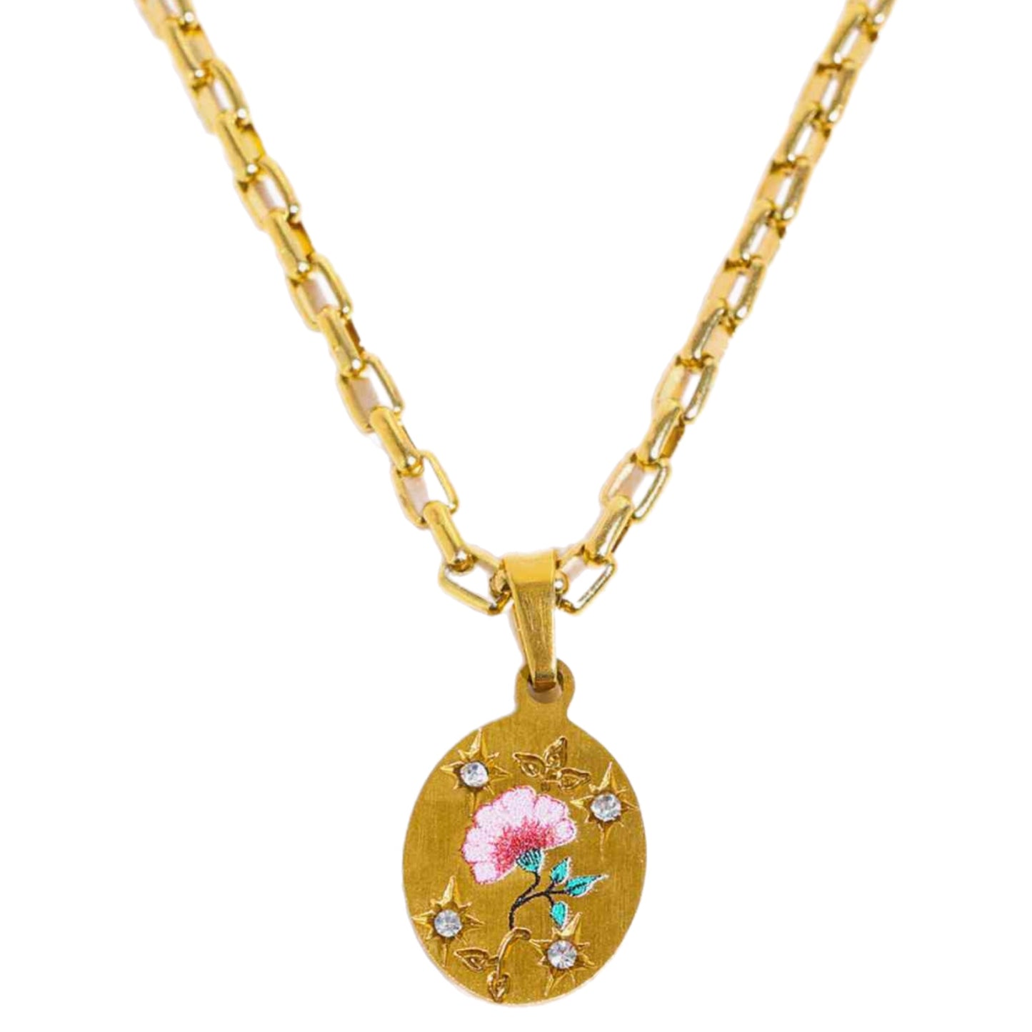 Flower Charm Gold Necklace