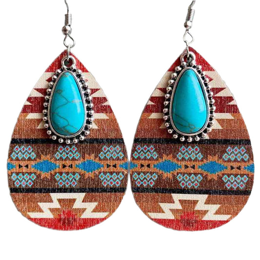 Turquoise Teardrop Dangle Earrings