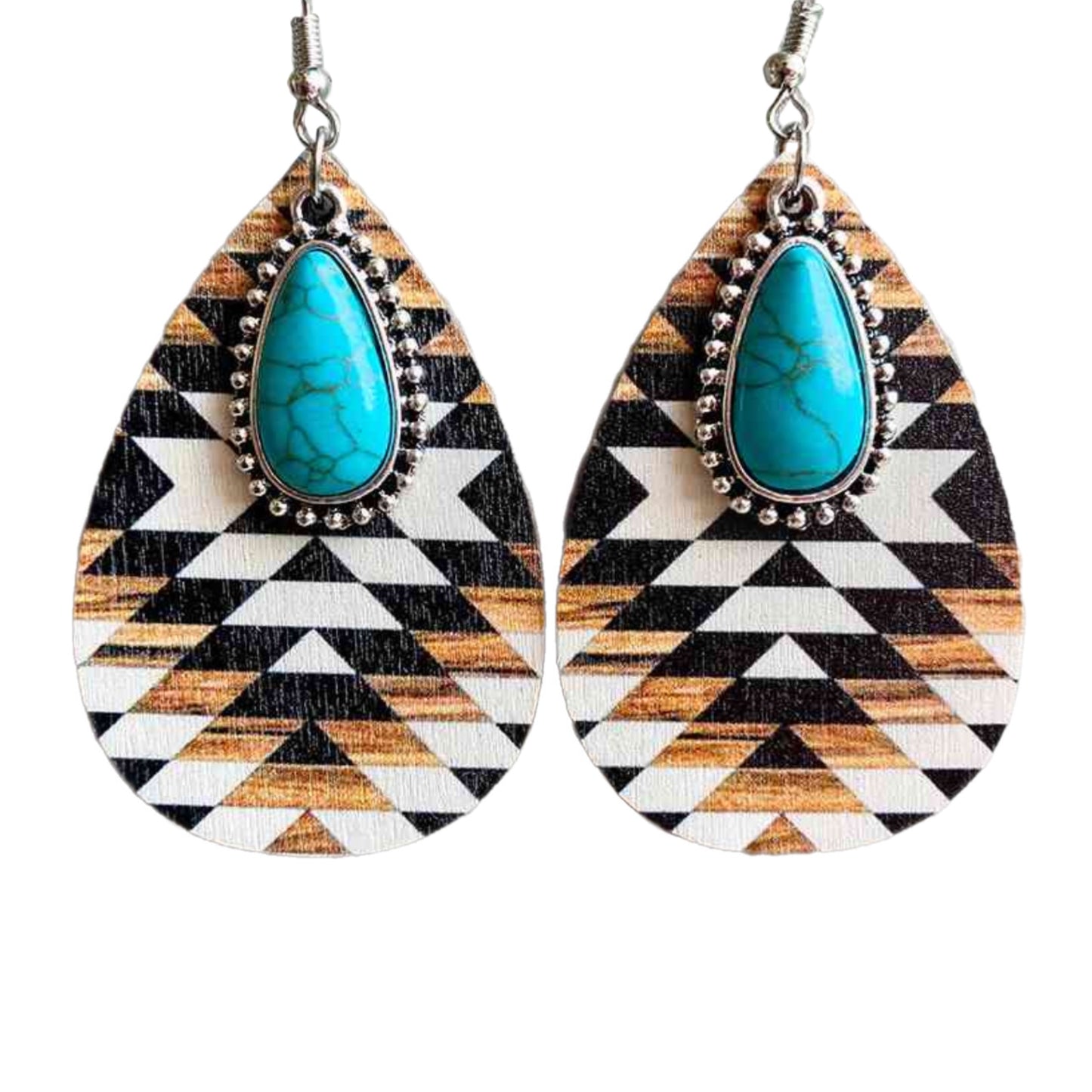 Turquoise Teardrop Dangle Earrings