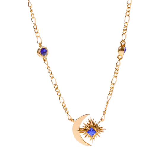 Star & Moon Gold Necklace