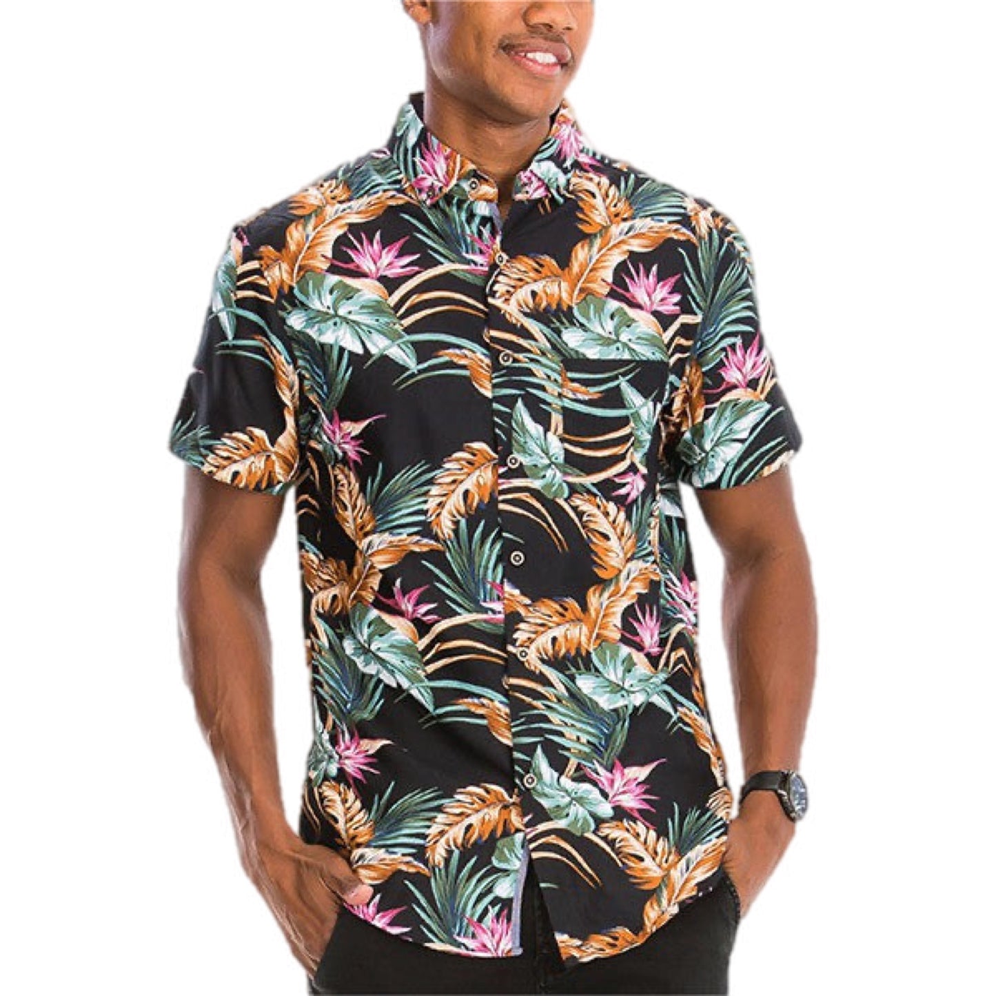 Midnight Tropics Button-Up Shirt