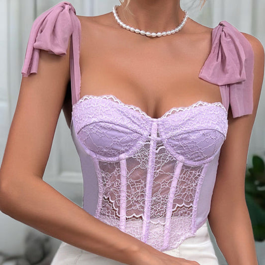 Purple Lace Corset Top