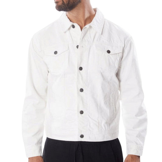 Metro Modernist White Denim Jacket