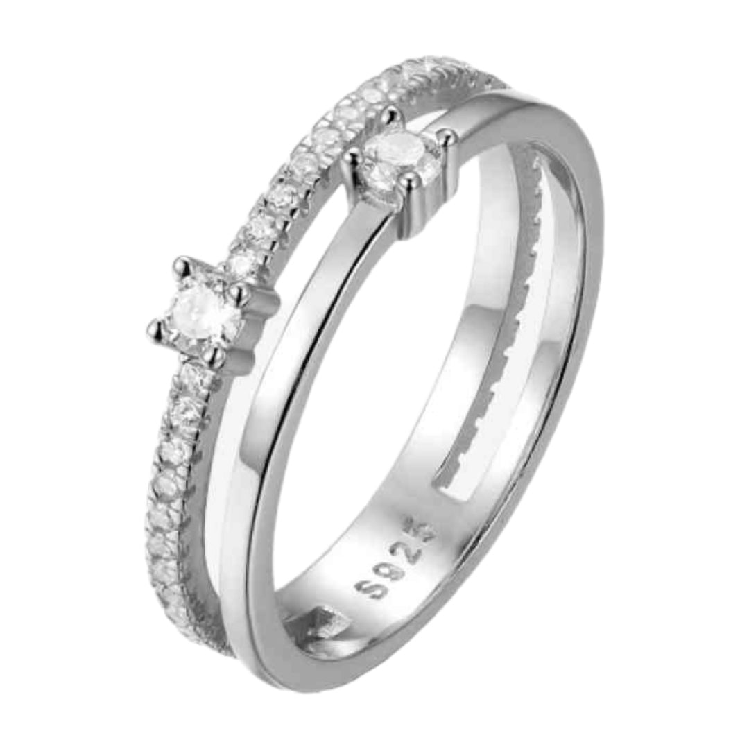 CZ Double Band Ring