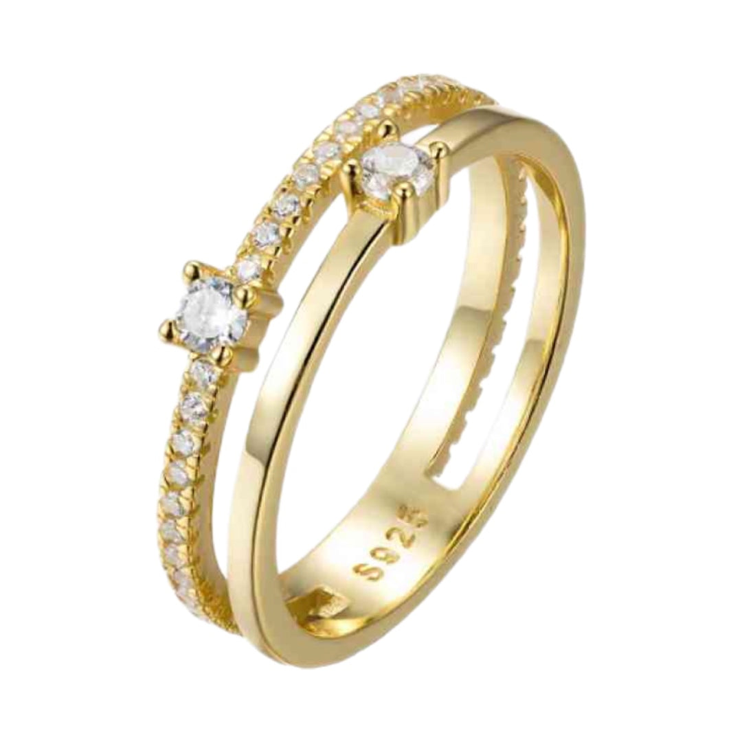 CZ Double Band Ring