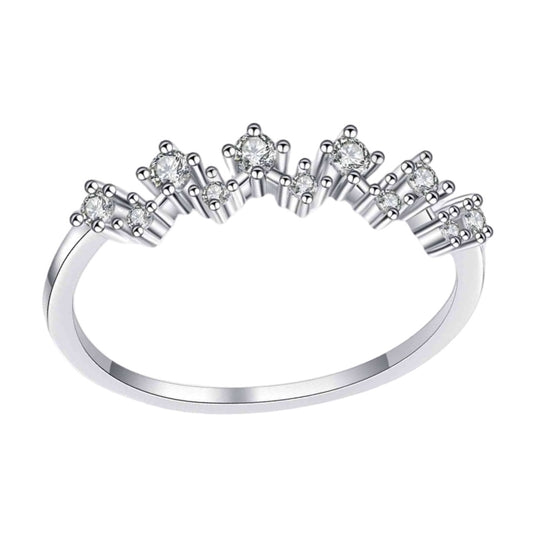 Moissanite Sterling Silver Band Ring