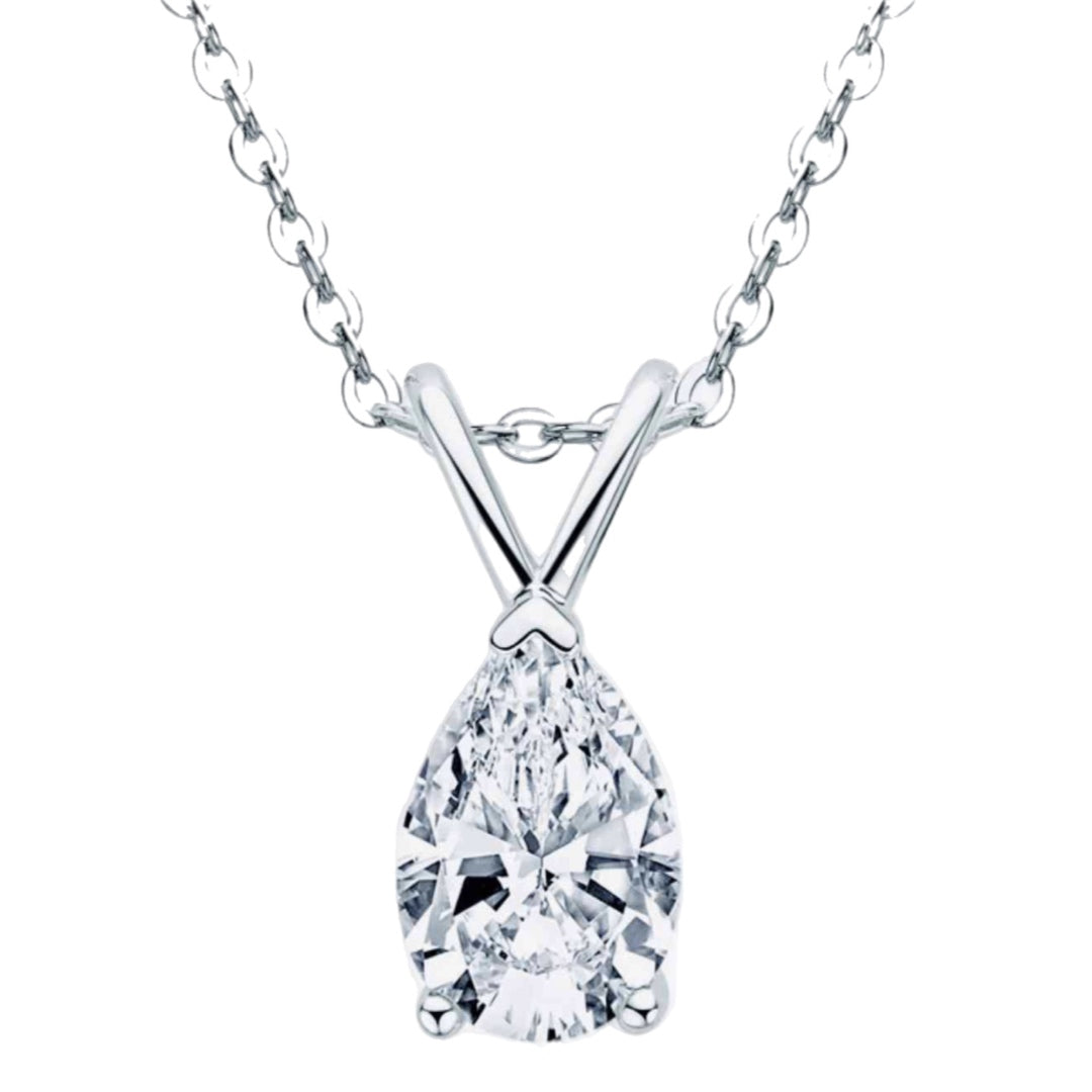 Moissanite Sterling Silver Charm Necklace