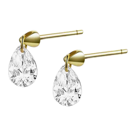 Sterling CZ Dangle Stud Earrings