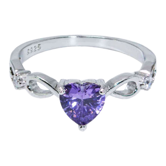 Purple Heart Sterling Silver Ring