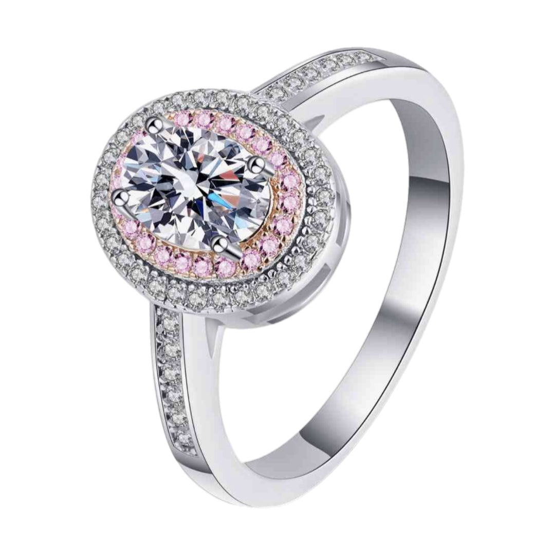 Moissanite Sterling Silver Solitaire Ring