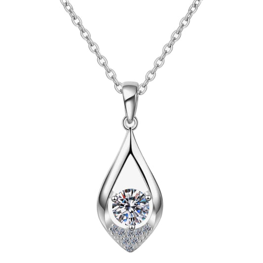 Moissanite Sterling Silver Charm Necklace