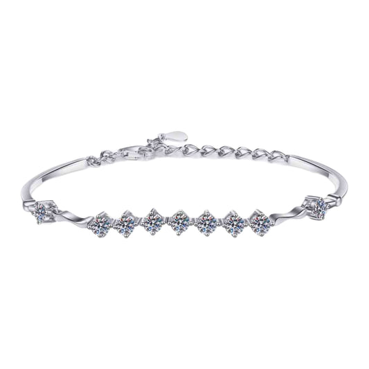 Moissanite Sterling Silver Bracelet