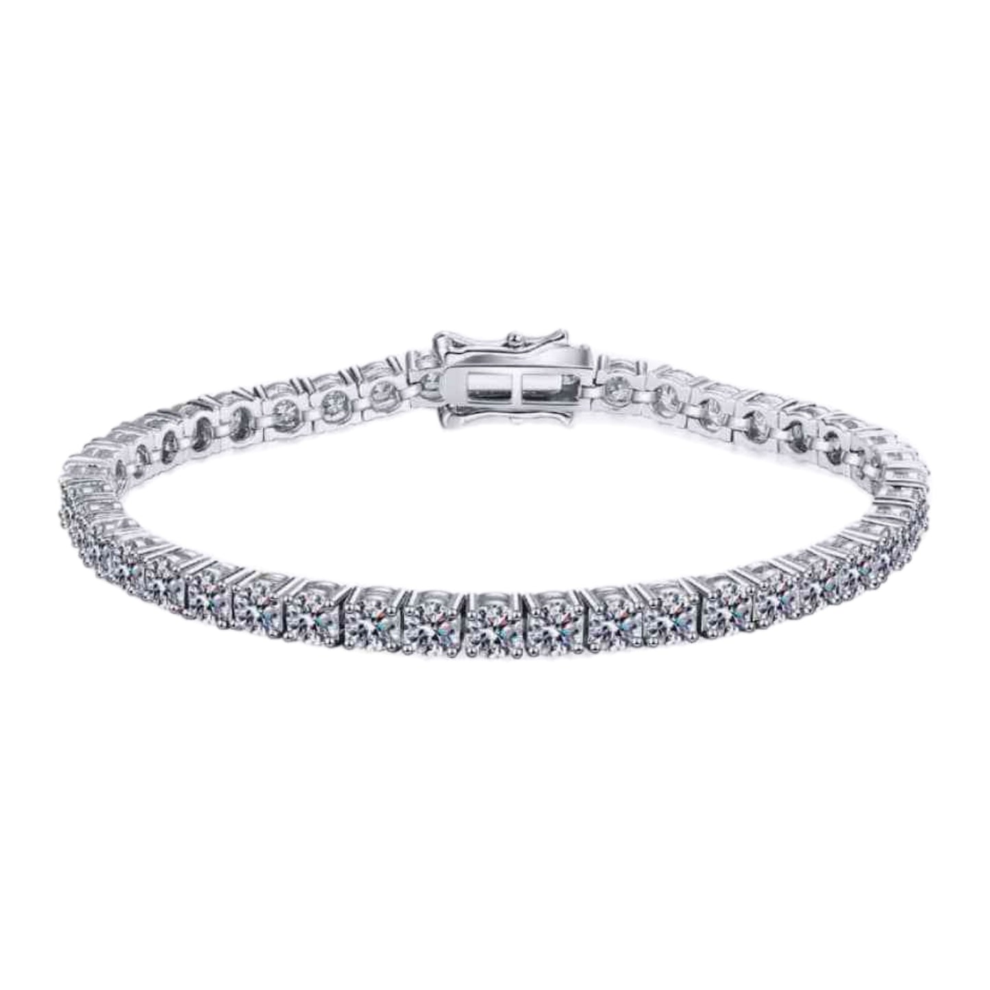 Moissanite 4.9 Carat Sterling Silver Bracelet