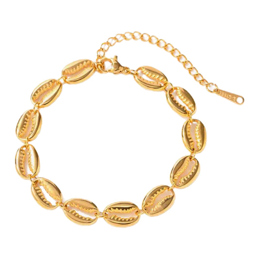 Gold Cowrie Shell Bracelet