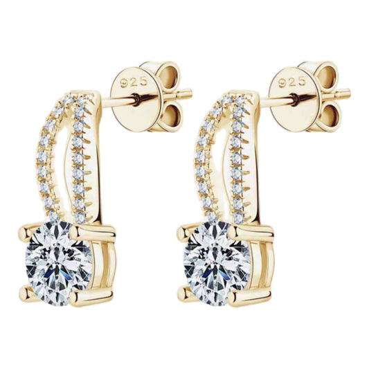 Sterling Moissanite Dangle Earrings