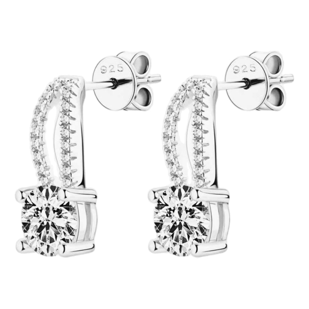 Sterling Moissanite Dangle Earrings