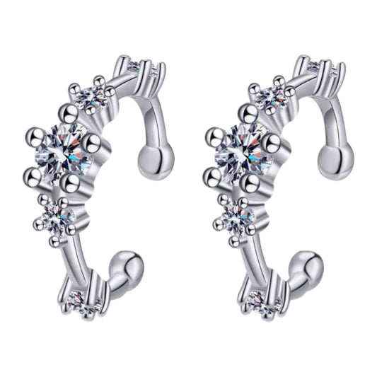 Moissanite Sterling Silver Ear Cuffs