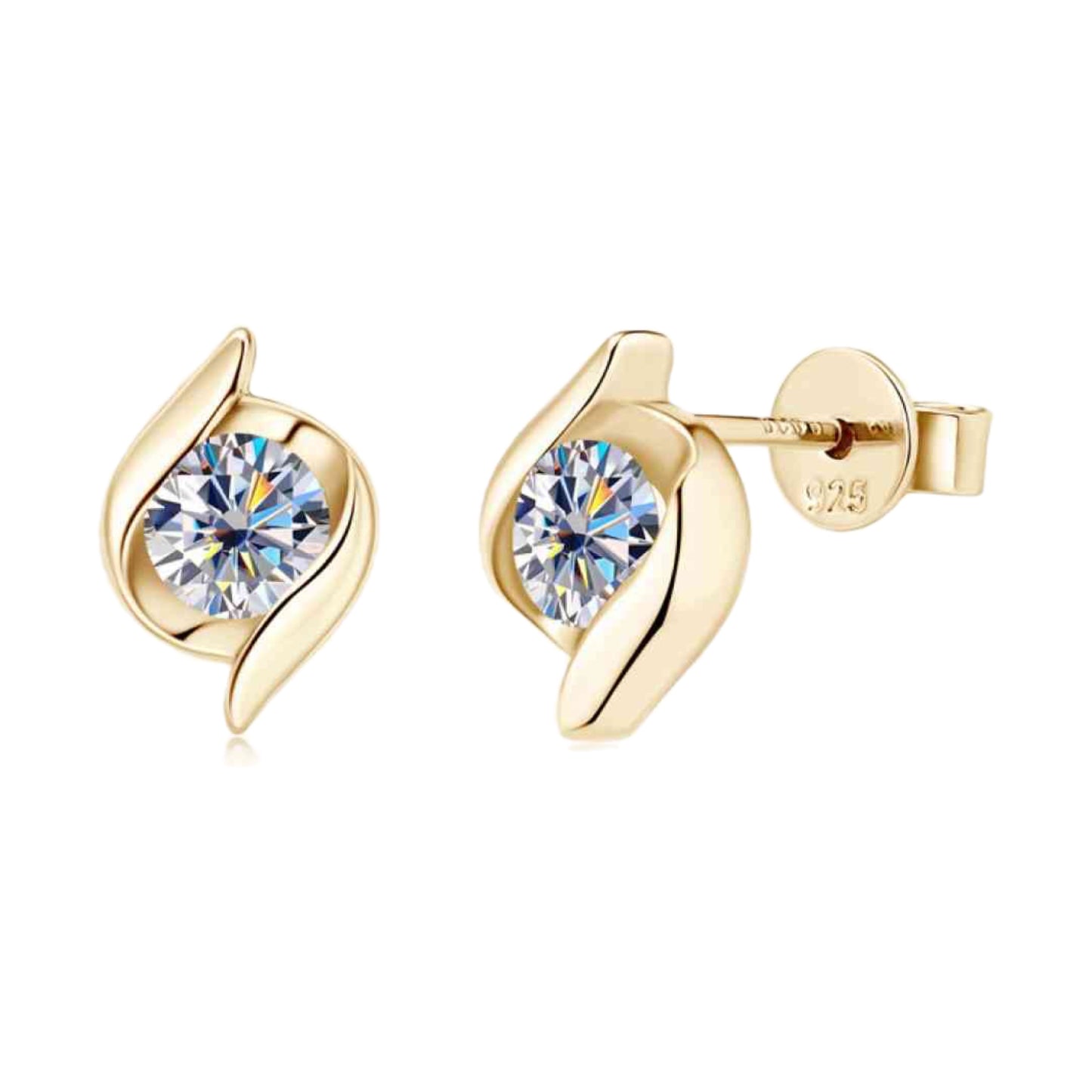 Moissanite 1/2 Carat Stud Earrings