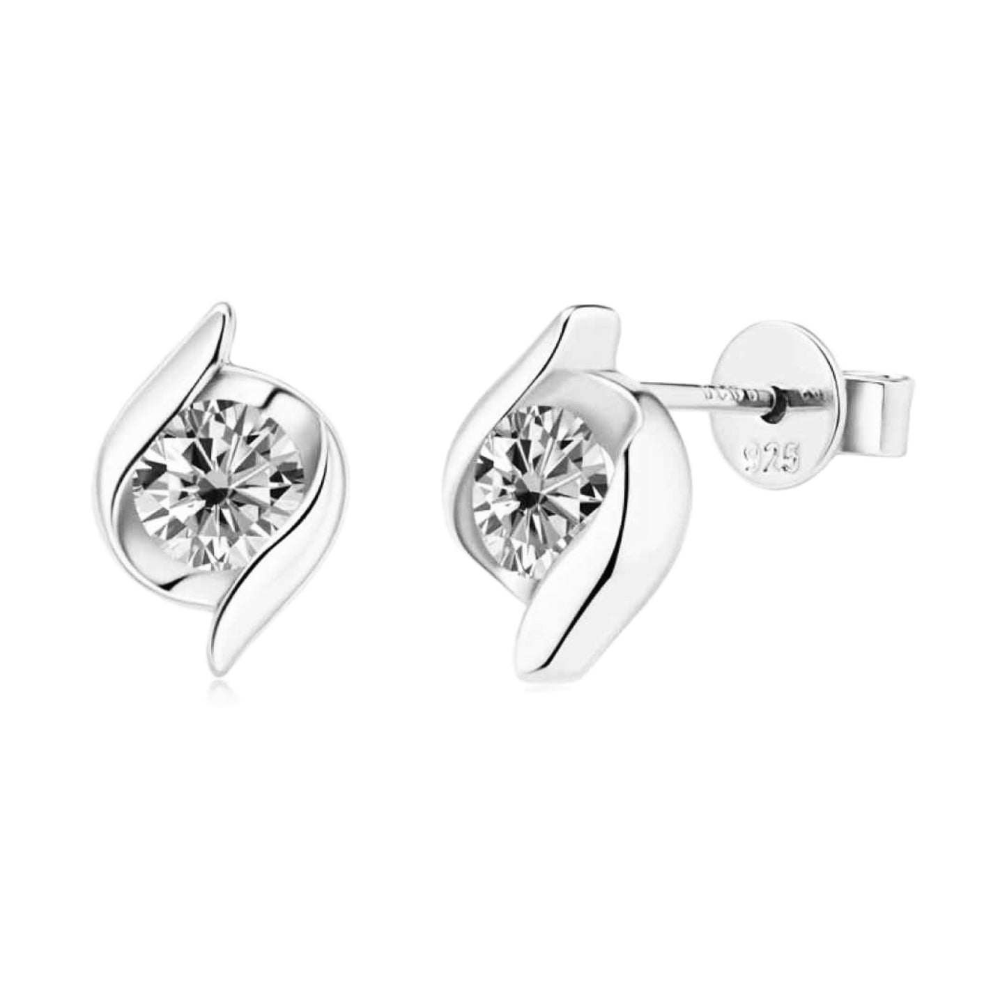 Moissanite 1/2 Carat Stud Earrings