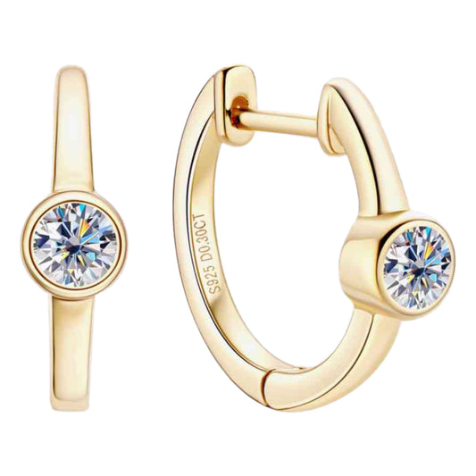 Moissanite Hoop Earrings