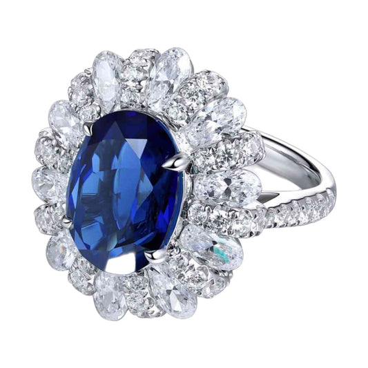 Sapphire Sterling Silver Statement Ring