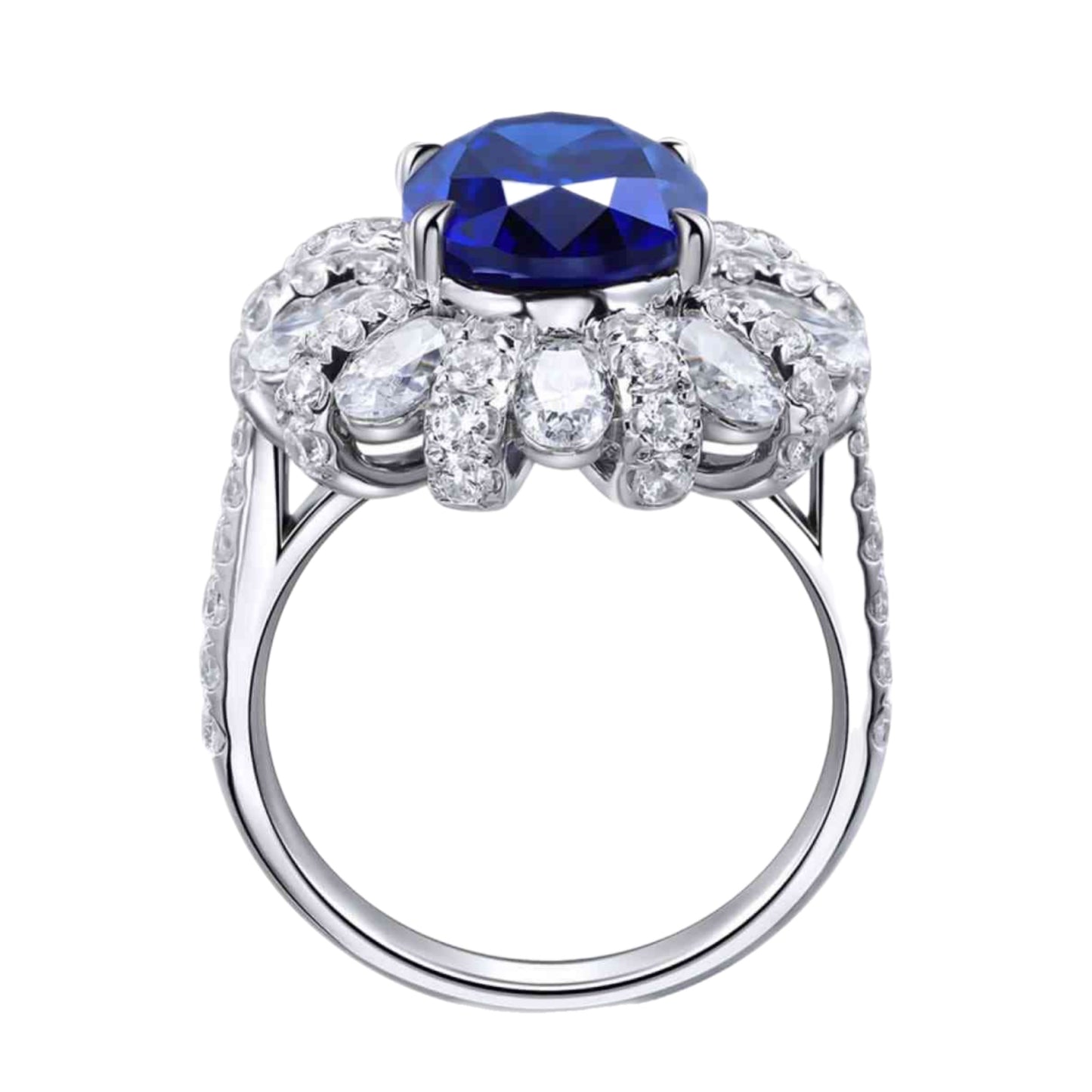 Sapphire Sterling Silver Statement Ring