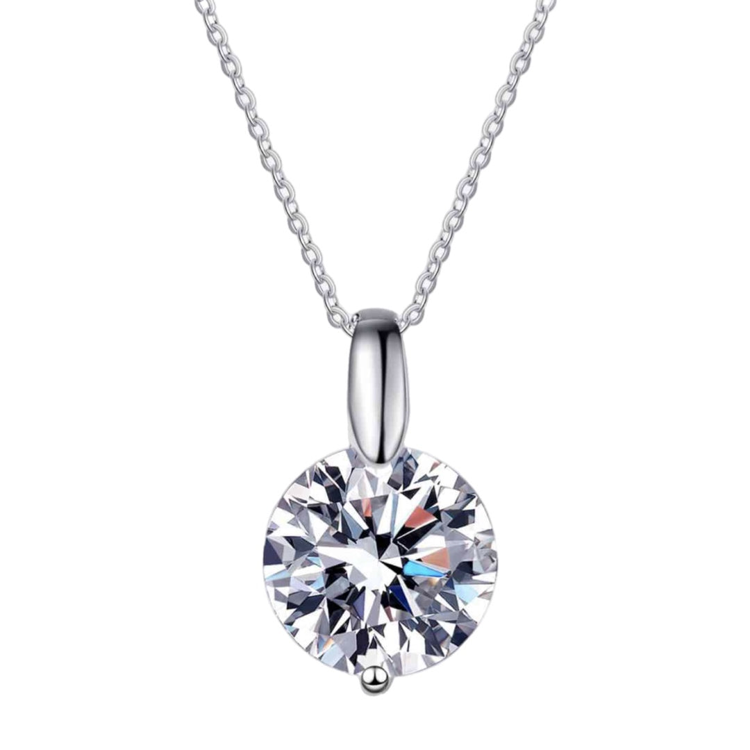 Moissanite Sterling Silver Charm Necklace