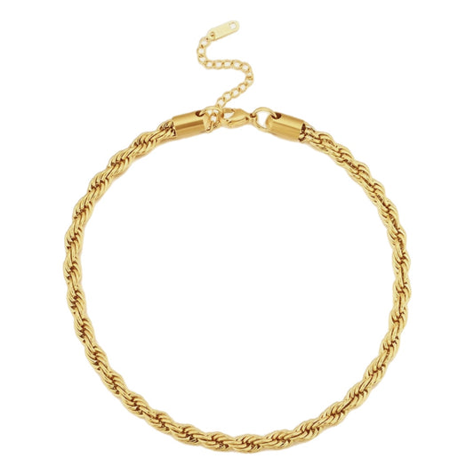 Gold Twisted Chain Choker Necklace