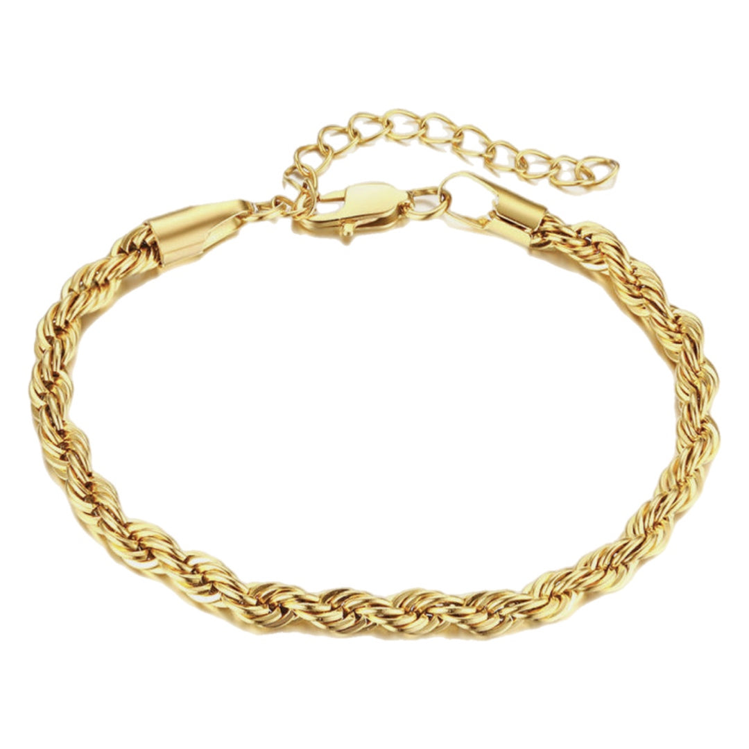 Gold Twisted Chain Choker Necklace