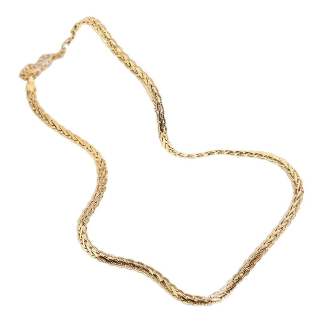 Gold Twisted Chain Necklace