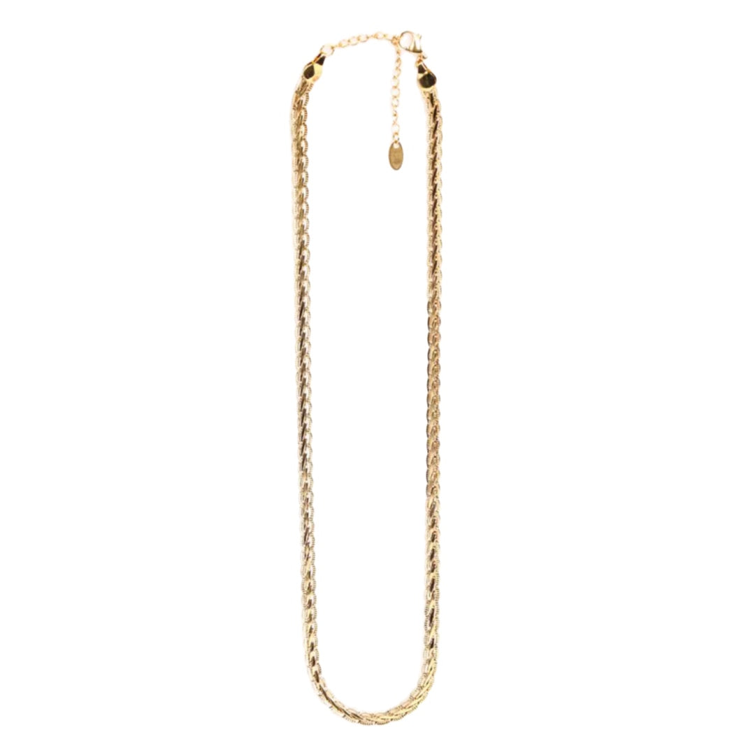 Gold Twisted Chain Necklace