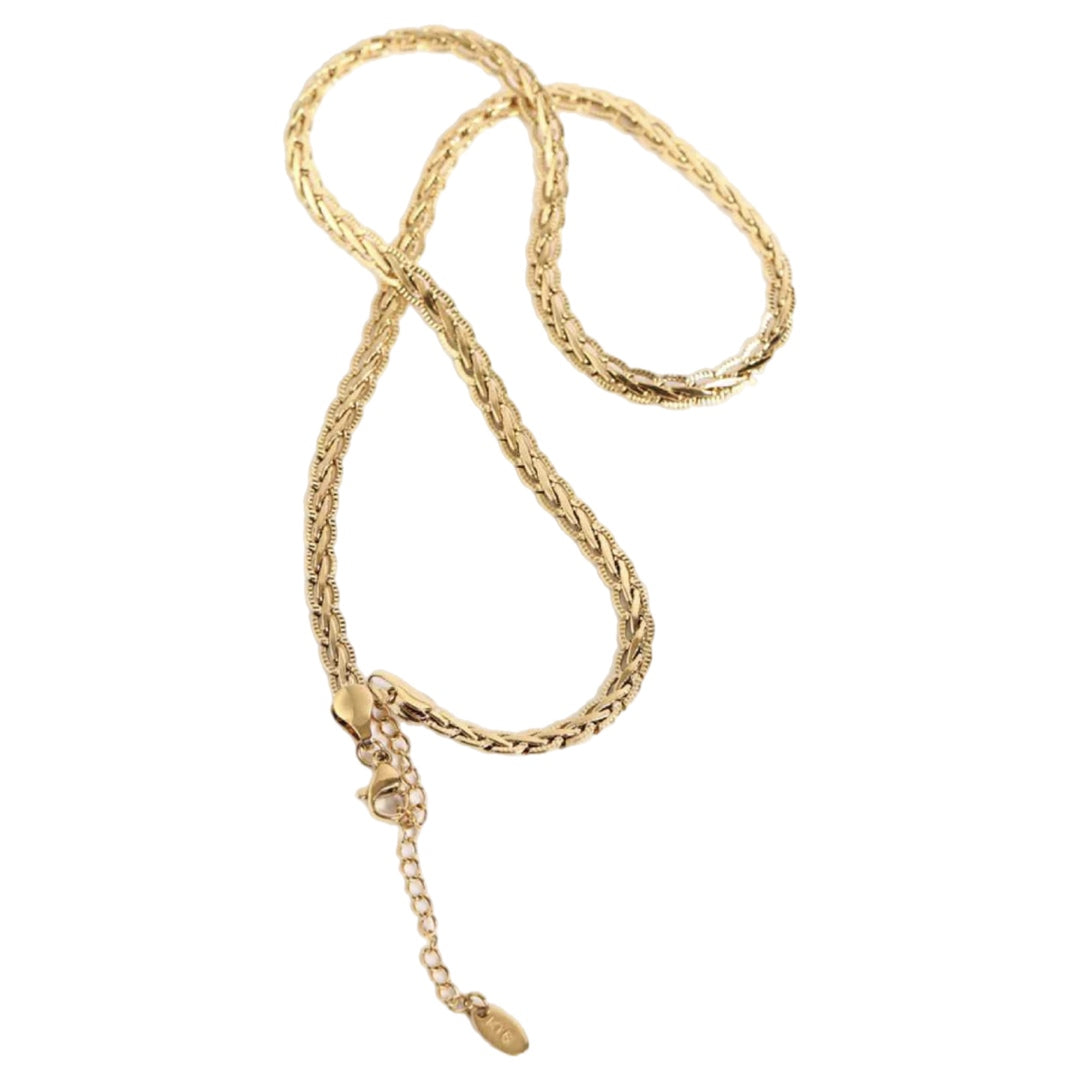 Gold Twisted Chain Necklace